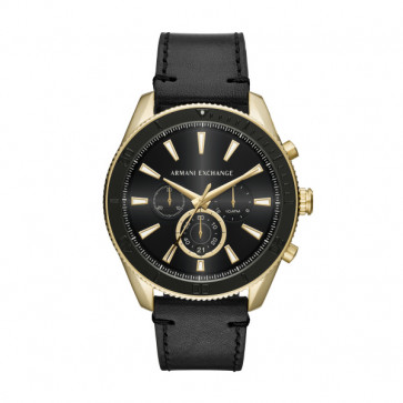 Correa de reloj Armani Exchange AX1818 Cuero Negro 22mm
