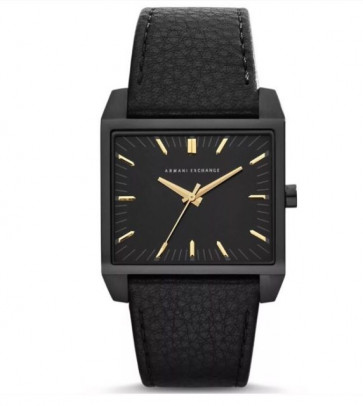 Correa de reloj AX2217 Cuero Negro 28mm