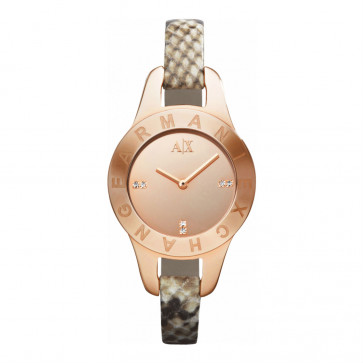 Correa de reloj Armani Exchange AX4129 Cuero Marrón 8mm