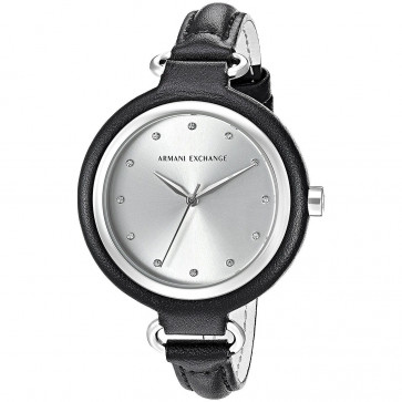 Correa de reloj Armani Exchange AX4242 Cuero Negro 12mm