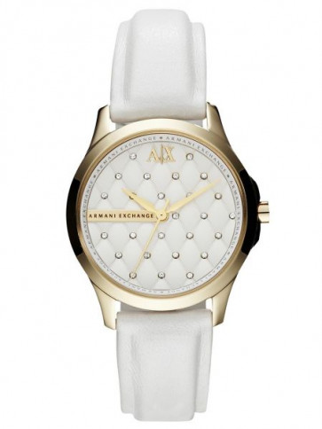 Correa de reloj Armani Exchange AX5207 Cuero Blanco 18mm