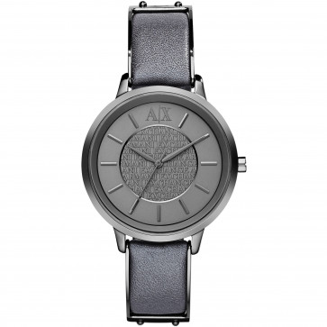 Correa de reloj Armani Exchange AX5308 Cuero Gris 16mm