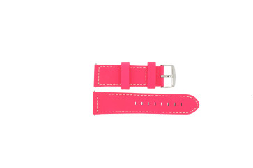Correa de reloj Davis B0262 / Fluor Cuero Rosa 24mm