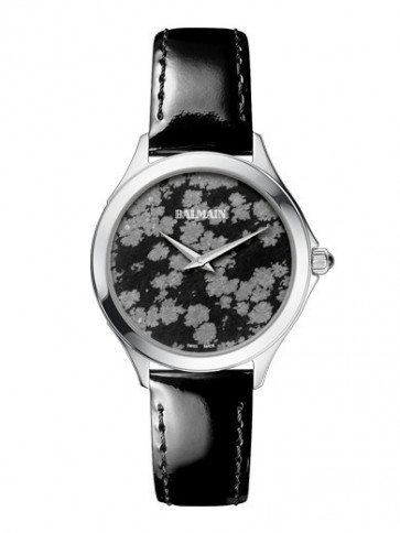 Correa de reloj Balmain B47913265 / 1732525 Cuero Negro 16mm