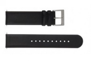 Mondaine correa de reloj BM20002 / FE16220.20Q.4 Cuero Negro 20mm