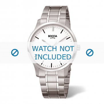 Boccia correa de reloj 3595-02 Titanio Plateado 20mm