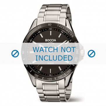 Boccia correa de reloj 3597-02 Titanio Plateado 20mm