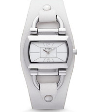 Correa de reloj Fossil BQ1114 Cuero Blanco 10mm