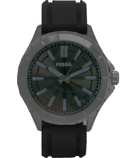 Correa de reloj Fossil BQ1639 Silicona Negro 22mm