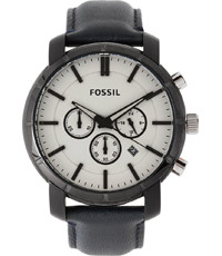 Correa de reloj Fossil BQ2133 Cuero Negro 22mm