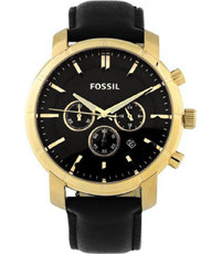 Correa de reloj Fossil BQ2199 Cuero Negro 22mm