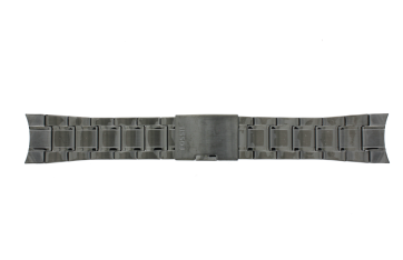 Correa de reloj Fossil BQ2384 Acero inoxidable Gris antracita 26mm