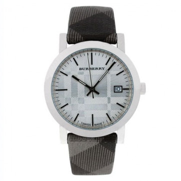Correa de reloj Burberry BU1869 Cuero/Plástico Gris 20mm
