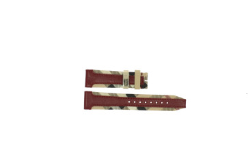 Correa de reloj Burberry BU9017 Cuero Rojo 20mm