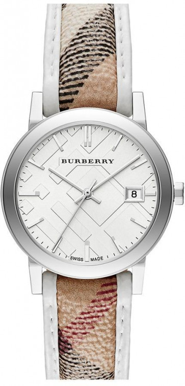 Correa de reloj Burberry BU9136 Cuero Multicolor 18mm