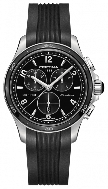 Correa de reloj Certina C603019213 Caucho Negro