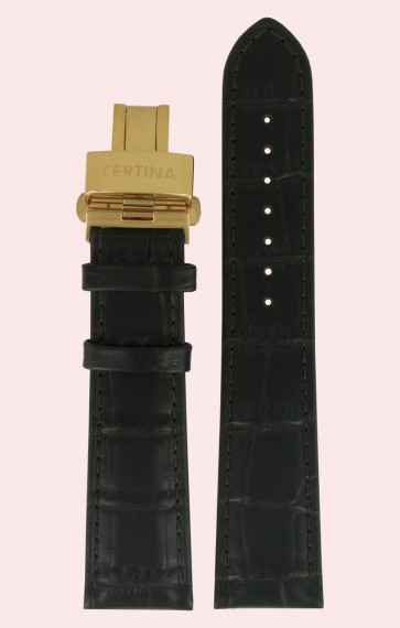 Correa de reloj Certina C600016450 Cuero Marrón 21mm
