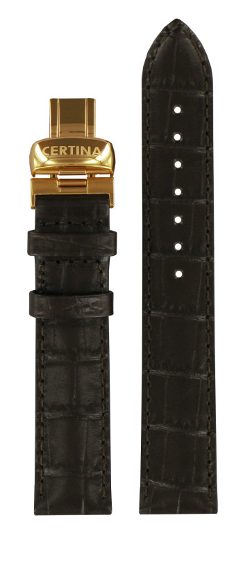 Correa de reloj Certina C600019140 / C9002177629700A / DS FIRST LADY Cuero Marrón 17mm