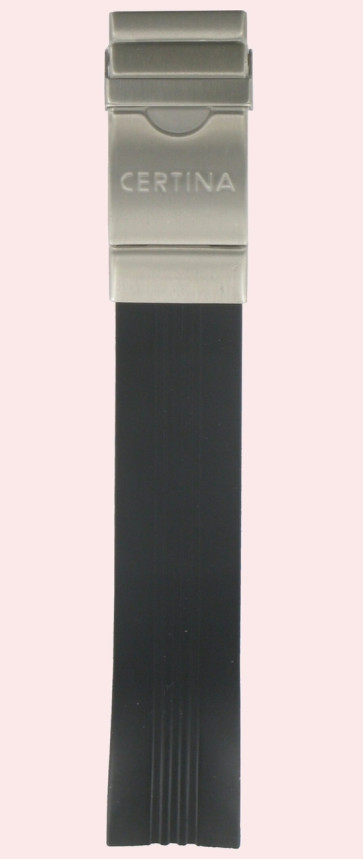 Correa de reloj Certina C603007325 Caucho Negro