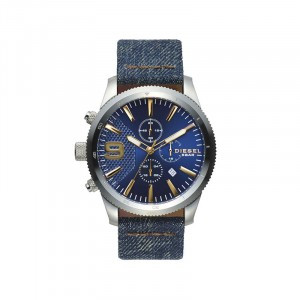 Correa de reloj Diesel DZ4450 Cuero/Textil Azul 24mm