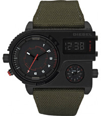 Correa de reloj Diesel DZ7206 Cuero Textil Verde 34mm