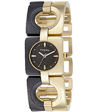 Correa de reloj Fossil ES2170 Acero inoxidable Chapado en oro 23mm