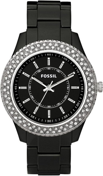 Correa de reloj Fossil ES2445 Plástico Negro