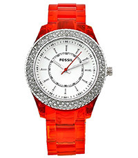 Correa de reloj Fossil ES2453 Plástico Rojo 18mm