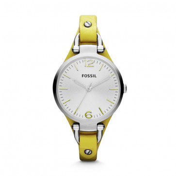 Fossil correa de reloj ES3220 Cuero Amarillo 8mm