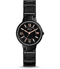 Correa de reloj Fossil ES3610 Acero inoxidable Negro 14mm