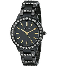 Correa de reloj Fossil ES3649 Acero inoxidable Negro 15mm