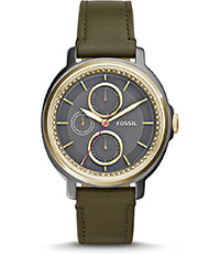 Correa de reloj Fossil ES3833 Cuero Verde 18mm