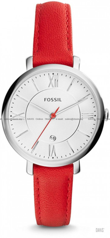 Correa de reloj Fossil ES3926 Cuero Rojo 14mm