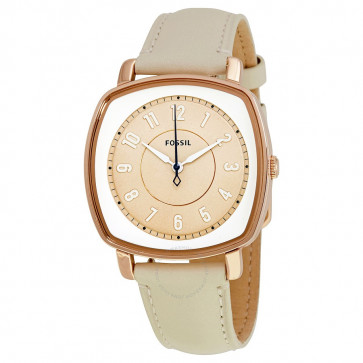 Correa de reloj Fossil ES3997 Cuero Beige 18mm