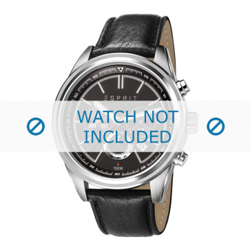 Esprit correa de reloj ES107541-002 Cuero Negro + costura predeterminada