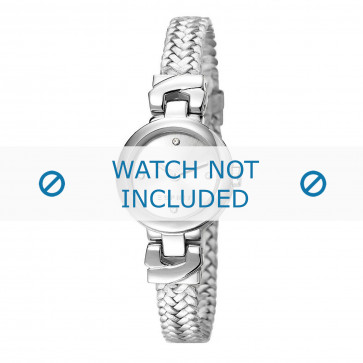 Esprit correa de reloj ES107662-001 Cuero Plateado