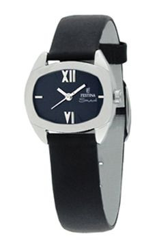 Correa de reloj Festina F16013-6 Cuero Negro 16mm
