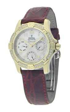 Correa de reloj Festina F16023-2 Cuero Rojo 18mm