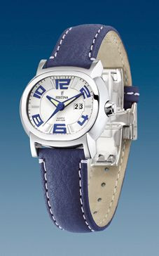 Correa de reloj Festina F16127-1 Cuero Azul 18mm
