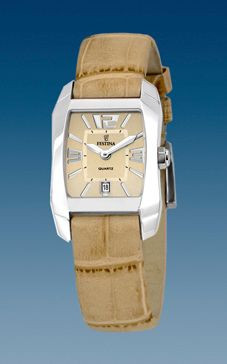 Correa de reloj Festina F16137-4 Cuero Beige 16mm