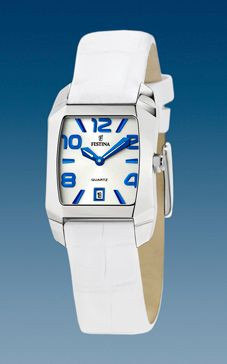Correa de reloj Festina F16137-A Cuero Blanco 16mm