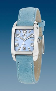 Correa de reloj Festina F16137-C Cuero Azul claro 16mm