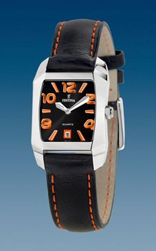 Correa de reloj Festina F16137-D Cuero Negro 16mm