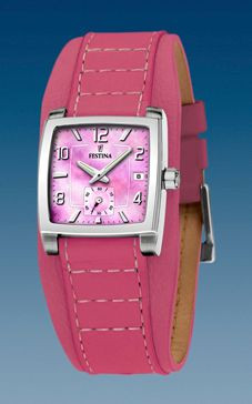Correa de reloj Festina F16181-5 Cuero Rosa 17mm