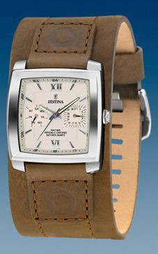 Correa de reloj Festina F16182-3 Cuero Marrón claro 22mm