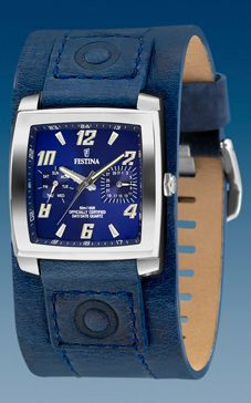 Correa de reloj Festina F16182-4 Cuero Azul 22mm