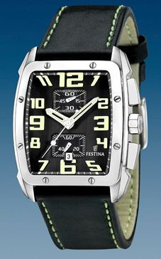 Correa de reloj Festina F16259/4 Cuero Negro 25mm