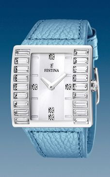 Correa de reloj Festina F16538-5 Cuero Azul claro 32mm