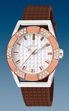 Festina correa de reloj F16563-2 Caucho Marrón
