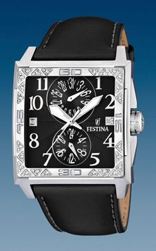 Correa de reloj Festina F16570-6 Cuero Negro 28mm